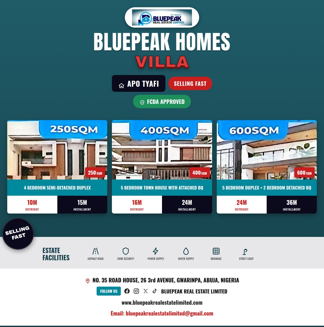 Bluepeak Homes Villa – Apo Tyafi